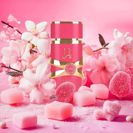 Lattafa Yara Candy Eau de Parfum para Mujer 100 ml – Perfume Árabe Dulce y Floral – Fragancia Femenina Gourmand de Larga Duración