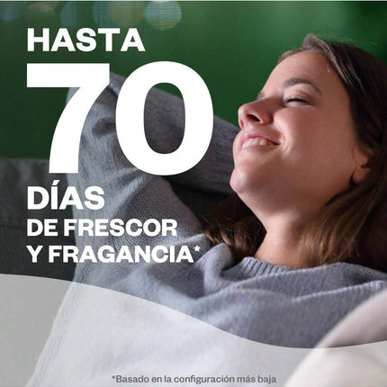 Air Wick Active Fresh Recambio Difusor Automático Aire Fresco & Algodón 228 ml, Ambientador Líquido para Casa, Hasta 70 Días, Libre de Ftalatos, Propulsores y Colorantes