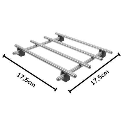 Salvamantel metálico cuadrado 17,5 x 17,5 cm Soporte para ollas y sartenes calientes, acero inoxidable