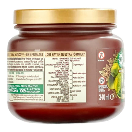 Garnier Original Remedies Hair Remedy Mascarilla Nutrición Extrema 340 ml, con Aceite de Oliva Mítica, para Cabello Seco y Sensibilizado, Actúa en 1 Minuto