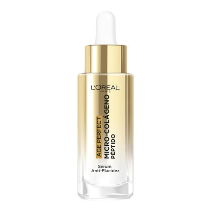 L'Oréal Paris Age Perfect Sérum Reafirmante 30 ml, Micro-Colágeno Péptido y Niacinamida, Sérum Facial Anti-Flacidez para Piel Madura