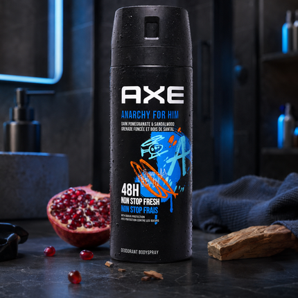 AXE ANARCHY 48H Fresh Body Spray Fragrance for men 150ml 