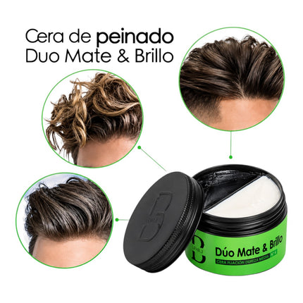 Beliz Dúo Mate & Brillo Nº4 Cera de Peinado, Fijación Dureza Media, Acabado Mate y Brillante, Cera Capilar para Moldear y Definir el Cabello