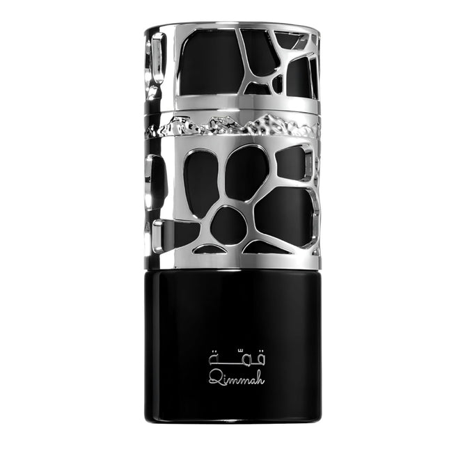 Lattafa Qimmah For Men Eau de Parfum 100 ml, Perfume Hombre EDP con Vaporizador, Fragancia Masculina en Frasco Negro y Plateado