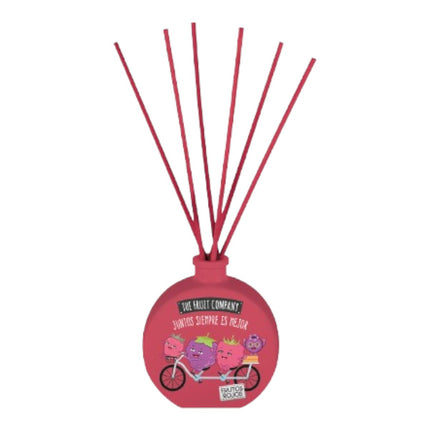 The Fruit Company Ambientador Mikado Frutos Rojos 40 ml, Difusor con Varillas para Hogar, 0% Alcohol, con Extractos Naturales, Aroma a Frambuesa y Bayas, Más de 60 Días