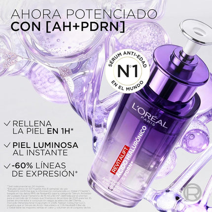 L’Oréal Paris Revitalift Filler Sérum Antiarrugas Rellenador con Ácido Hialurónico y PDRN+, para Rostro, 30 ml