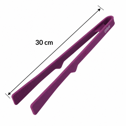 Pinzas de Cocina 30 cm de Silicona, Pinzas para Freír y Servir Alimentos, Antideslizantes, Resistentes al Calor