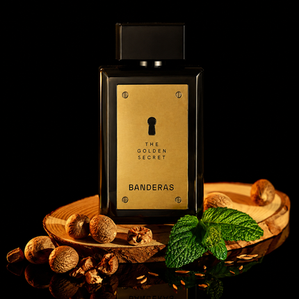 Banderas The Golden Secret Eau de Toilette Hombre 200 ml, Perfume Masculino con Vaporizador, Fragancia Elegante e Intensa