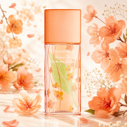 Elizabeth Arden Green Tea Nectarine Blossom Eau de Toilette Mujer, Perfume Floral Afrutado con Té Verde y Nectarina, Fragancia Fresca y Ligera, Spray 100 ml