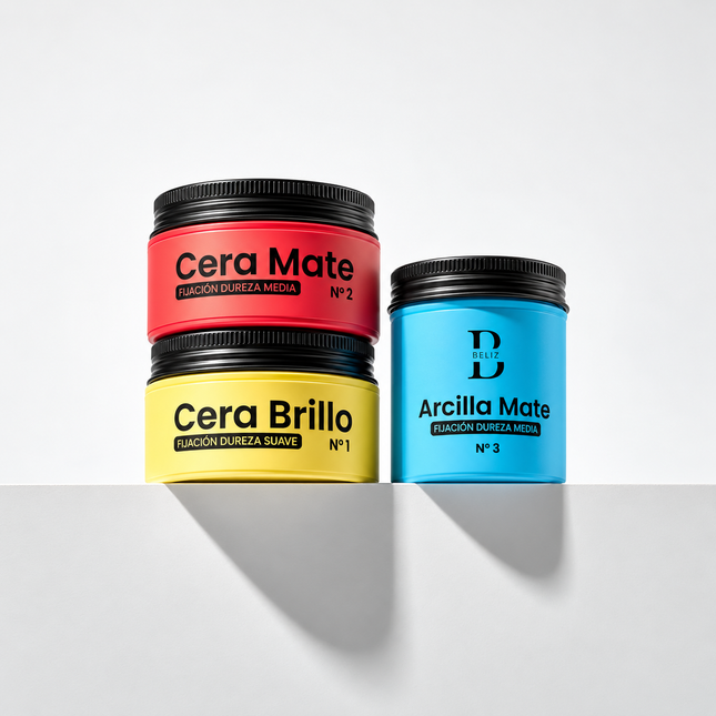 Beliz Cera Mate Nº2, Cera para Peinar con Acabado Mate, Fijación Dureza Media, Producto de Styling para Cabello, Tarro Rojo 100 ml