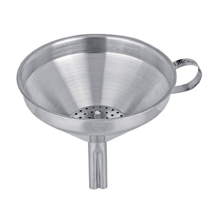 Embudo de Acero Inoxidable Para Aceite de Cocina Embudo de Metal con Fieltro Desmontable Multiusos Embudo de Boca Ancha para Enlatar Herramientas de Cocina