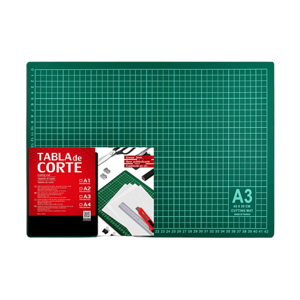 Tabla de Corte A1 A2 A3 A4 Doble Cara Plancha de Corte 3mm para Costura y Manualidades Base de Corte para Patchwork Cutting Mat Color Verde*