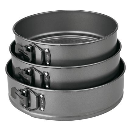 Molde de Horno Desmontable con Doble Capa Antiadherente Juego de 3 Moldes de ø22, ø24 y ø26 cm o ø18, ø20 y ø22cm dos juegos a elegir