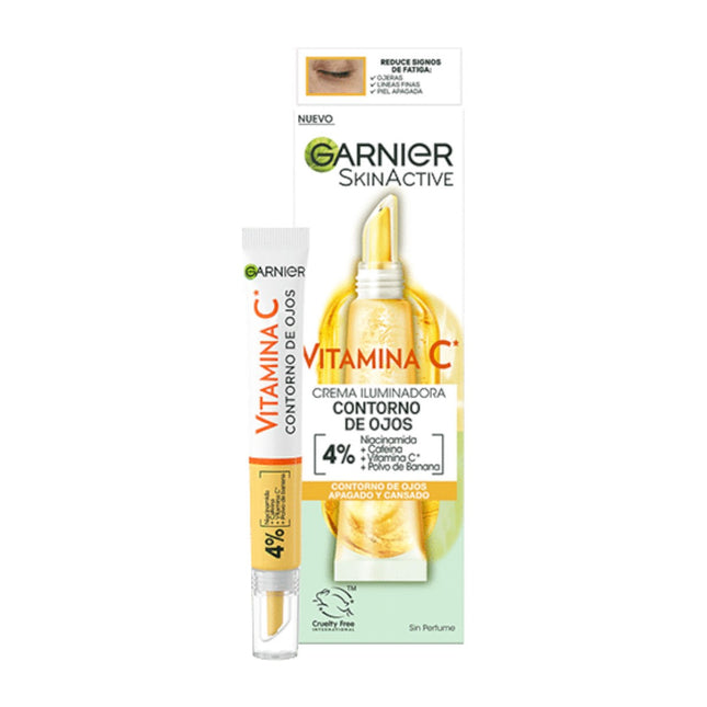 GARNIER Crema Iluminador Contorno de Ojos con Vitamina C 15 ml