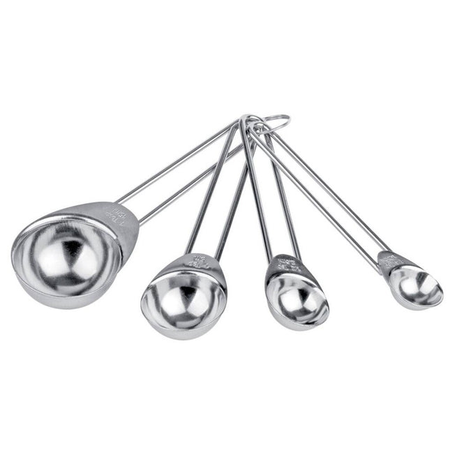Set of 4 Stainless Steel Measuring Spoons for Dry and Liquid Ingredients Kitchen Measuring Tool Set 
