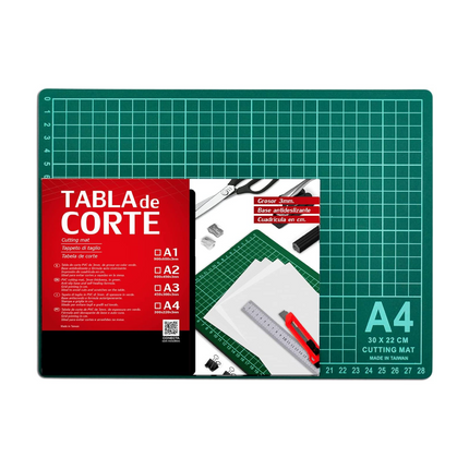 Tabla de Corte A1 A2 A3 A4 Doble Cara Plancha de Corte 3mm para Costura y Manualidades Base de Corte para Patchwork Cutting Mat Color Verde*