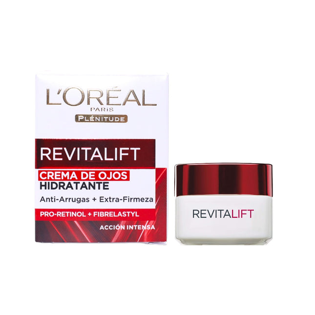 L'ORÉAL PARIS Revitalift Contorno de Ojos Anti-edad Hidratante, Antiarrugas y Extra Firmeza, 15 ml