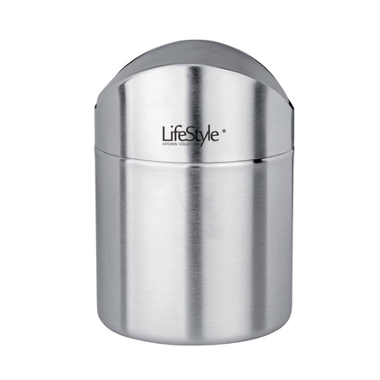 Mini Trash Can with Lid 1.5L Trash Can with Lid Small Trash Can Waste Bins for Desk Office Bathroom Kitchen 12 x 12 x 16.5 CM 