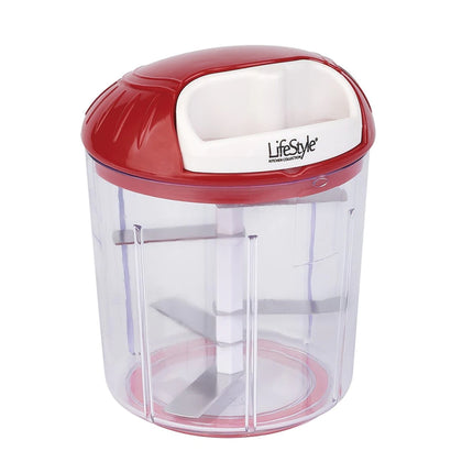 Picadora Batidora Manual 650 o 1000 ml 3 o 4 Cuchillas para Picar y Cortar Verdura Frutos Secos Tomate Hierbas Ajos Cebollas etc. Batidor para Huevos Mezclas Aliños etc