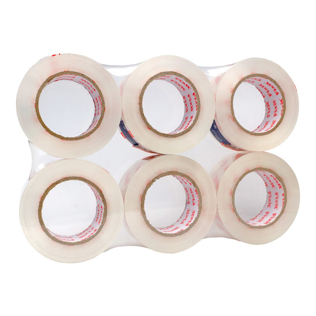 Pack de 6 cintas de embalar Precinto transparente Cinta adhesiva de embalaje