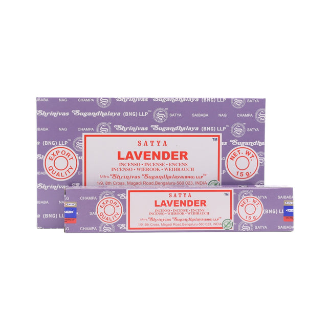 Satya Pack de 12 cajitas 15g de Incienso de Lavanda Lavender