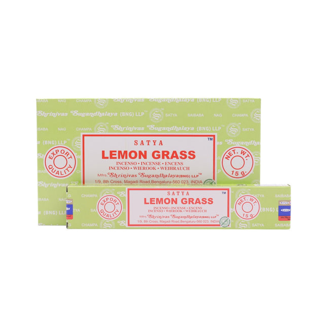 Satya Pack de 12 cajitas 15g de Incienso Lemon Grass