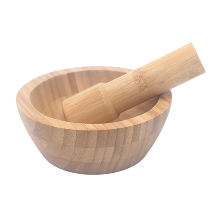 Bamboo mortar for spices herbs seeds nuts ø13 x 5cm 