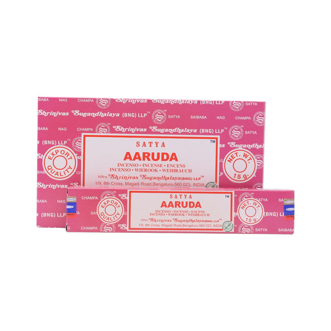 Satya Pack de 12 cajitas 15g de Incienso Aaruda