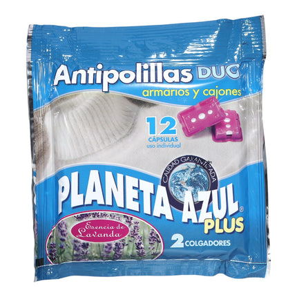 Antipolillas Planeta Azul DUO con Esencia de Lavanda – 12 Cápsulas de Uso Individual