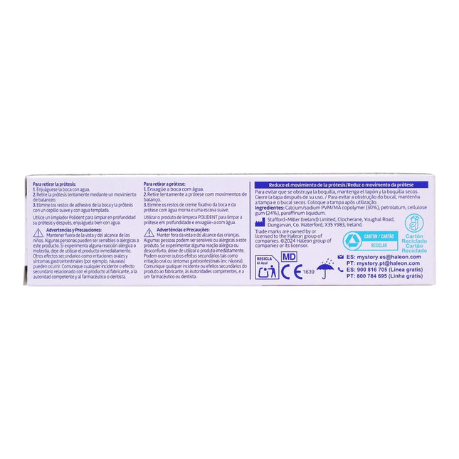Polident Crema Fijadora para Prótesis Dentales Sin Sabor 44 g, Fijación hasta 12 h, Sellado y Confort, para Prótesis Completas, Parciales, Superiores e Inferiores