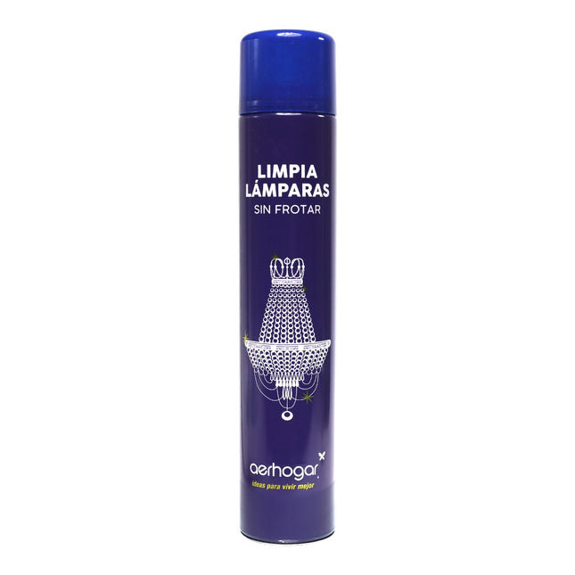 AerHogar Limpia Lámparas en Spray – Sin frotar, brillo inmediato para arañas de cristal y tulipas de vidrio – Disuelve polvo y grasa, secado rápido, aerosol con fácil aplicación