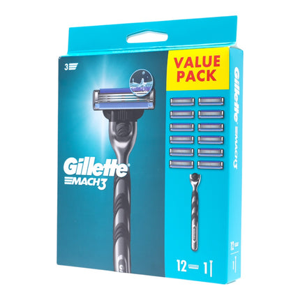 Gillette Mach3 Maquinilla de Afeitar + 12 Recambios