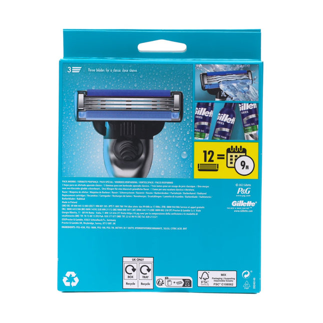 Gillette Mach3 Maquinilla de Afeitar + 12 Recambios