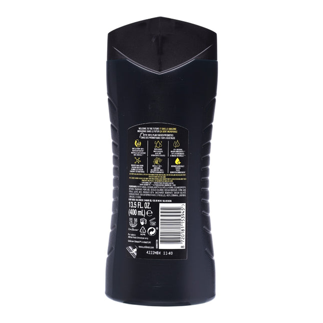 AXE Alaska Gel de Ducha 3-en-1 para Hombre 400 ml · Cuerpo, Cara y Cabello · Fragancia refrescante de aire oceánico y bergamota · Limpieza rápida con efecto revigorizante