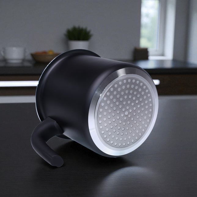 LifeStyle – Cazo calientaleche antiadherente para inducción, aluminio con base de acero, mango ergonómico, apto gas/vitro/inducción, color negro