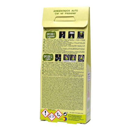 The Fruit Company Ambientador Coche Melón 5ml – Colgante y Rejilla, Aroma Melón Dulce, Larga Duración