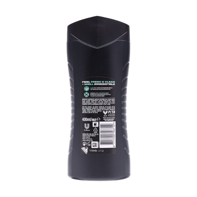 AXE Apollo 3-en-1 Gel (Cuerpo, Cara y Cabello) 400 ml – Fragancia Sage & Cedarwood, 12 h de frescura duradera