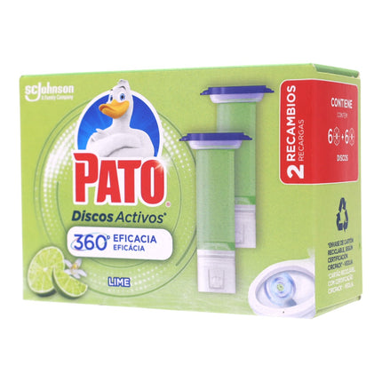 Pato Recambio Discos Activos WC Lima Fresca 2 Unidades de 6 Discos