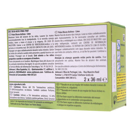 Pato Recambio Discos Activos WC Lima Fresca 2 Unidades de 6 Discos