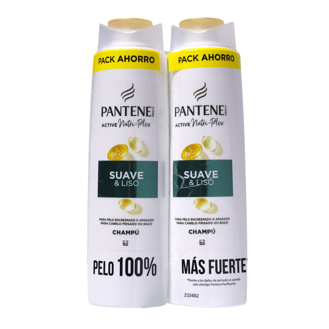 Pantene Pro-V Suave & Liso Champú Pack Ahorro 2×325 ml
