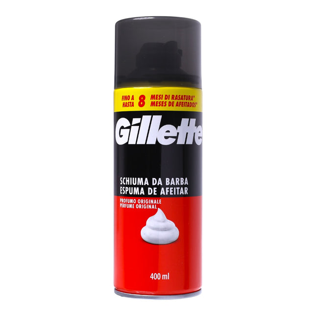 Gillette Espuma de afeitar Perfume Original 400 ml – afeitado suave y protección diaria de la piel
