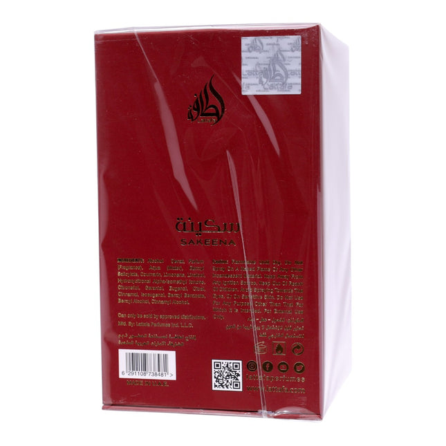 Lattafa Sakeena Eau de Parfum 100 ml – Perfume femenino oriental ambarado, dulce y elegante