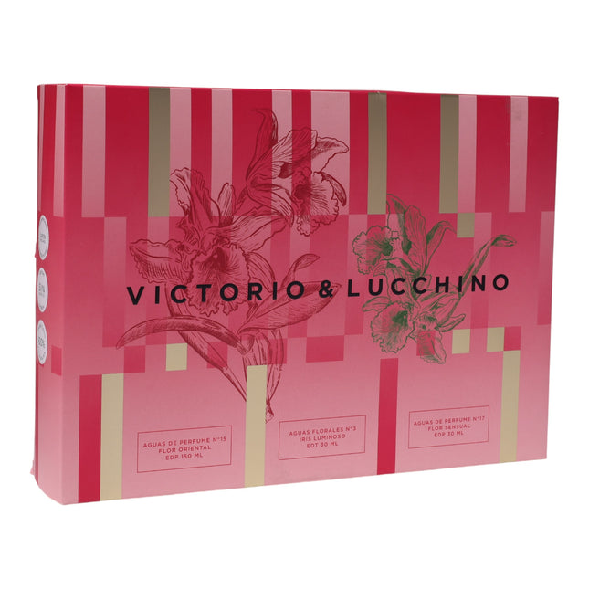 Victorio & Lucchino Aguas Femeninas Estuche Flor Oriental Nº15 150 ml+ Iris Luminoso Nº3 30 ml+ Flor Sensual Nº17 30 ml