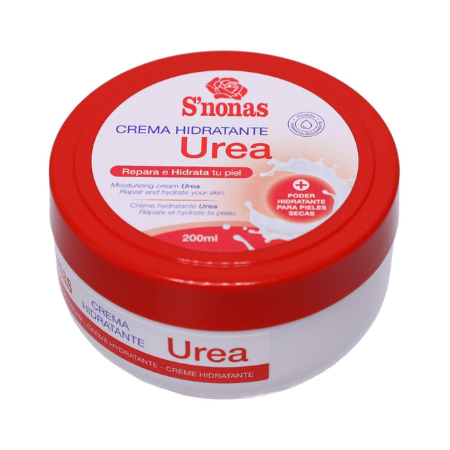 S’nonas Crema Hidratante con Urea 200 ml – Hidratación Profunda para Pieles Secas – Repara, Suaviza y Protege – Uso Diario Cuerpo y Manos