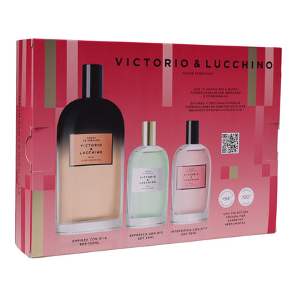 Victorio & Lucchino Aguas Femeninas Estuche Flor Oriental Nº15 150 ml+ Iris Luminoso Nº3 30 ml+ Flor Sensual Nº17 30 ml