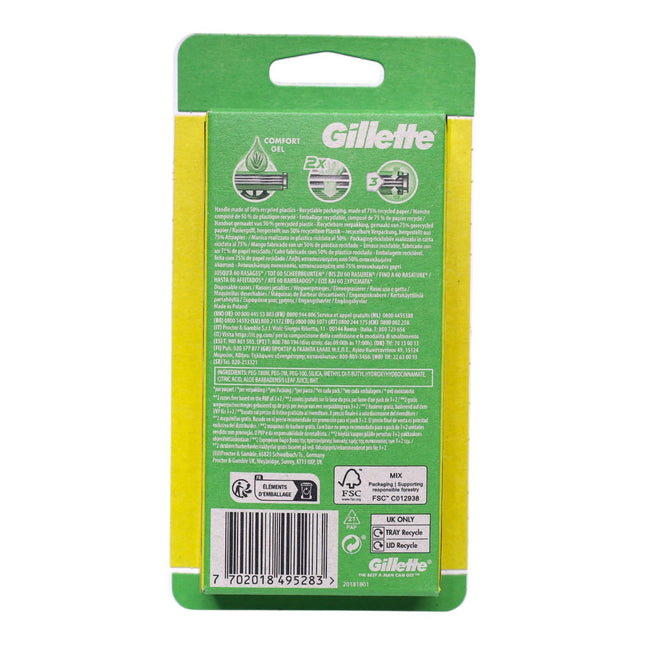 Gillette Sensor3 Sensitive Maquinillas Desechables Hombre 4+1 Gratis (total 5 uds)