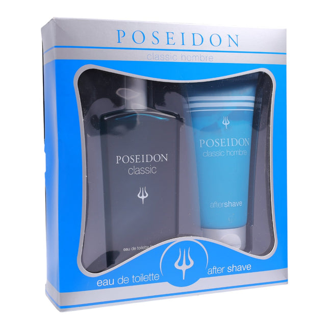 Poseidon Classic Hombre Estuche – Eau de Toilette 150 ml + After Shave 150 ml | Instituto Español | Aromática fougère con menta, lavanda y sándalo