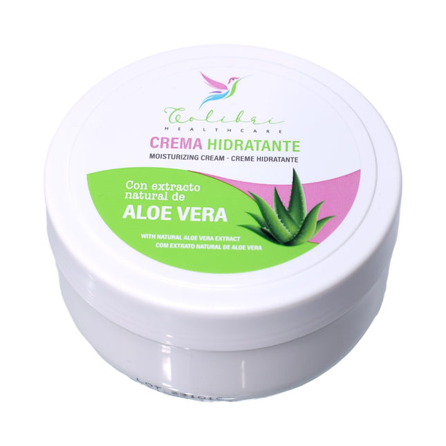 Crema Hidratante Facial y Corporal Aloe Vera 200 ml – Colibrí Healthcare – Hidratación Profunda, Piel Suave, Uso Diario, Todo Tipo de Piel