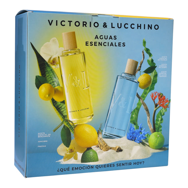 Victorio & Lucchino Aguas Esenciales Pura Vida & Evasión Azul – Cofre 2 x 250 ml