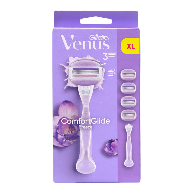 Gillette Venus ComfortGlide Breeze Maquinilla de Afeitar Mujer XL, 3 Hojas con Barras de Gel, Afeitado Suave y Sin Irritación